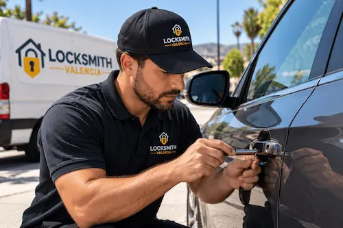 Lockout locksmith service for a door in Valencia